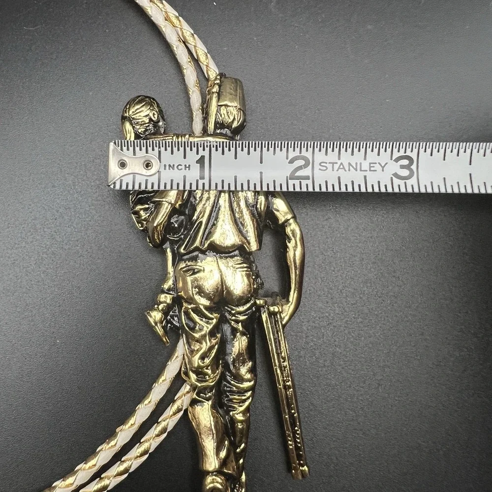 Shriners Masonic Freemason Girl Child Gold Tone‎ Metal Bolo Tie AC Awards